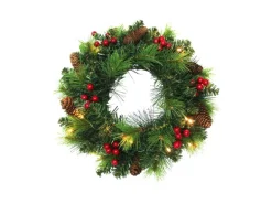 Näve Outdoor LED Weihnachtskranz Noel Rot