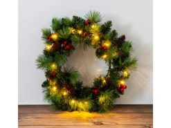 Näve Outdoor LED Weihnachtskranz Noel Rot