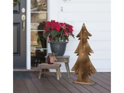 Näve Outdoor LED Weihnachtsdeko Holz Tannenbaum 90 cm