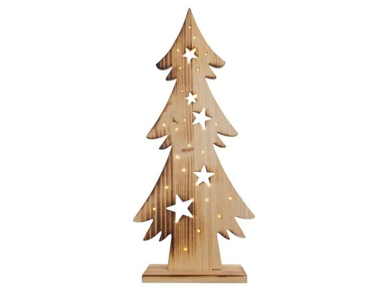 Näve Outdoor LED Weihnachtsdeko Holz Tannenbaum 80 cm