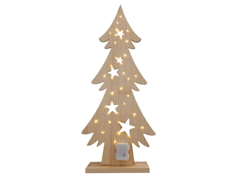 Näve Outdoor LED Weihnachtsdeko Holz Tannenbaum 80 cm