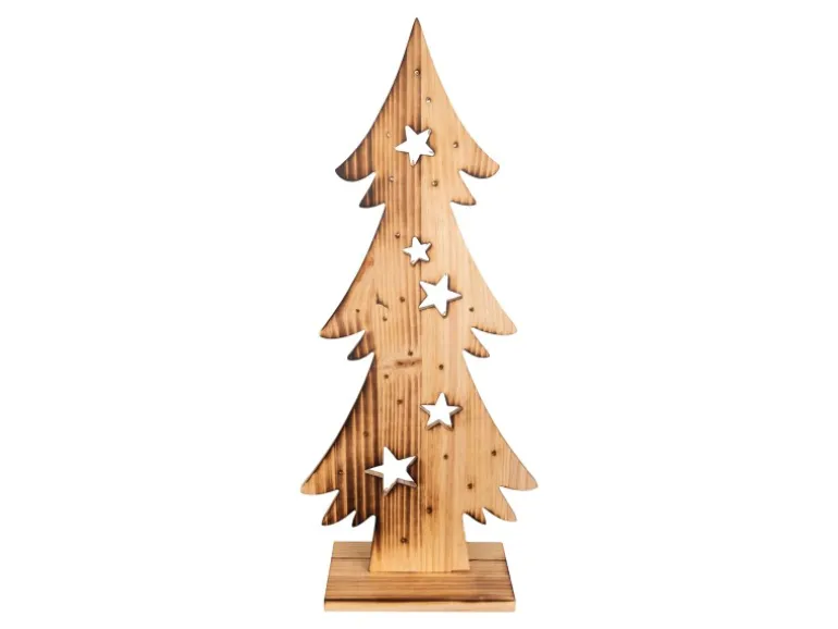 Näve Outdoor LED Weihnachtsdeko Holz Tannenbaum 80 cm