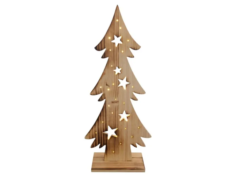 Näve Outdoor LED Weihnachtsdeko Holz Tannenbaum 80 cm