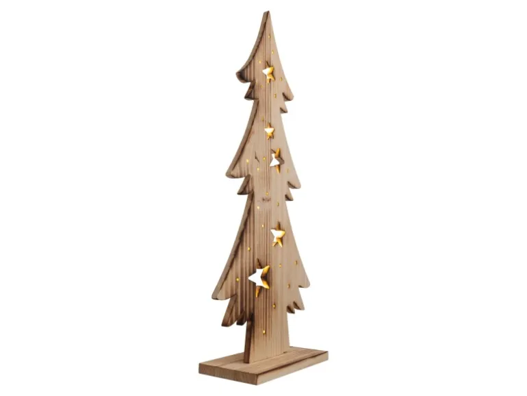 Näve Outdoor LED Weihnachtsdeko Holz Tannenbaum 80 cm