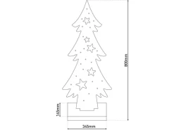Näve Outdoor LED Weihnachtsdeko Holz Tannenbaum 80 cm