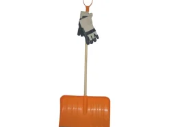 Offner Kunststoff-Schneeschieber mit Handschuh