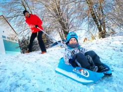 Ondis24 Bob Kinderschlitten mit Lehne Schlitten