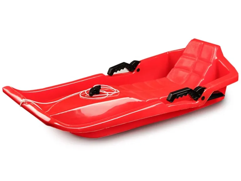 Ondis24 Kinderschlitten Basic Rodel Rot 2 Sitzer 88 cm Schlitten