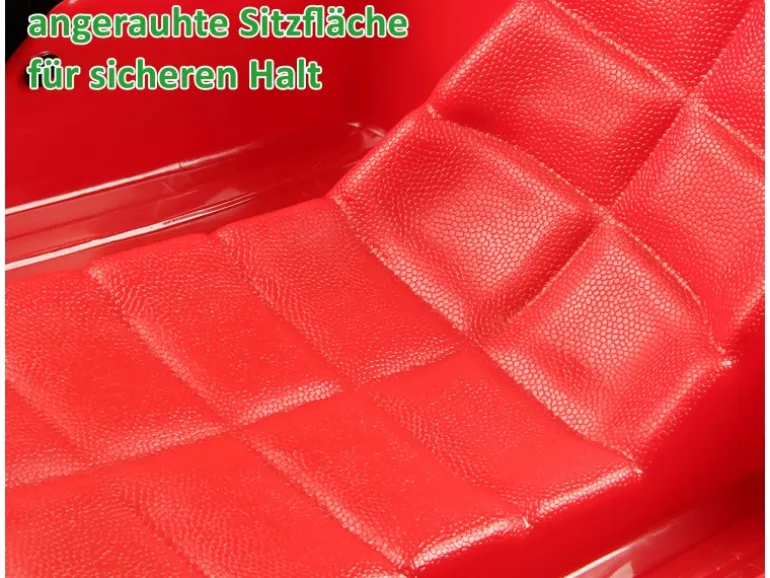 Ondis24 Kinderschlitten Basic Rodel Rot 2 Sitzer 88 cm Schlitten