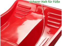 Ondis24 Kinderschlitten Basic Rodel Rot 2 Sitzer 88 cm Schlitten