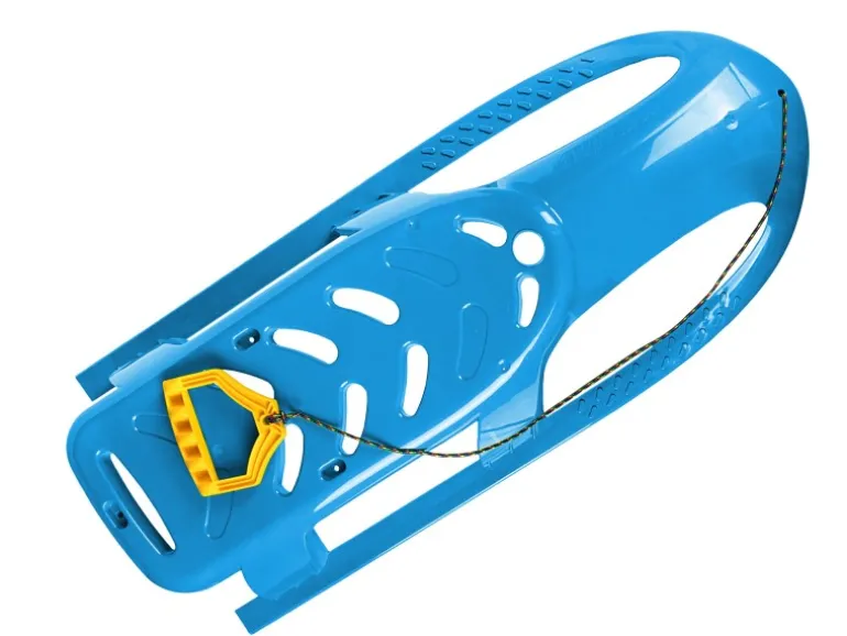 Ondis24 Kinderschlitten Rennrodel Bob Bullet mit Metallkufen Blau Schlitten