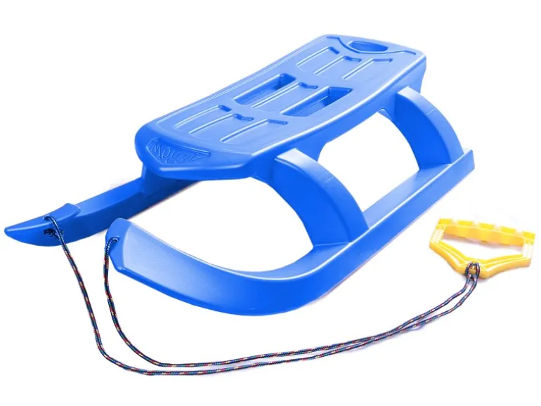 Ondis24 Kinderschlitten Rennrodel Bob Arrow mit Metallkufen Blau Schlitten