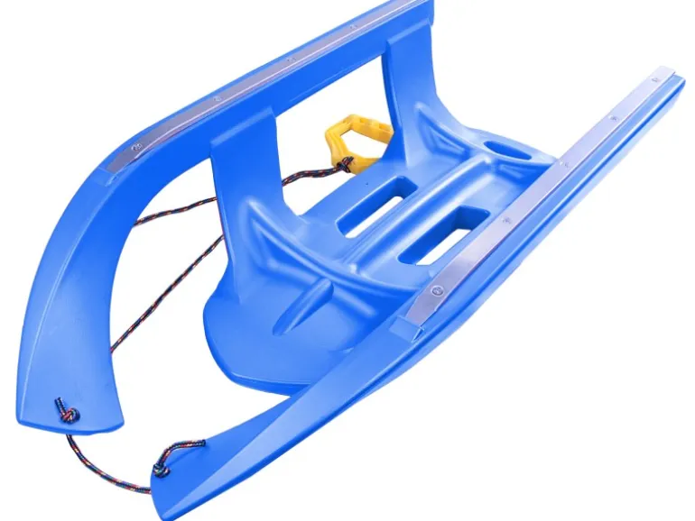 Ondis24 Kinderschlitten Rennrodel Bob Arrow mit Metallkufen Blau Schlitten