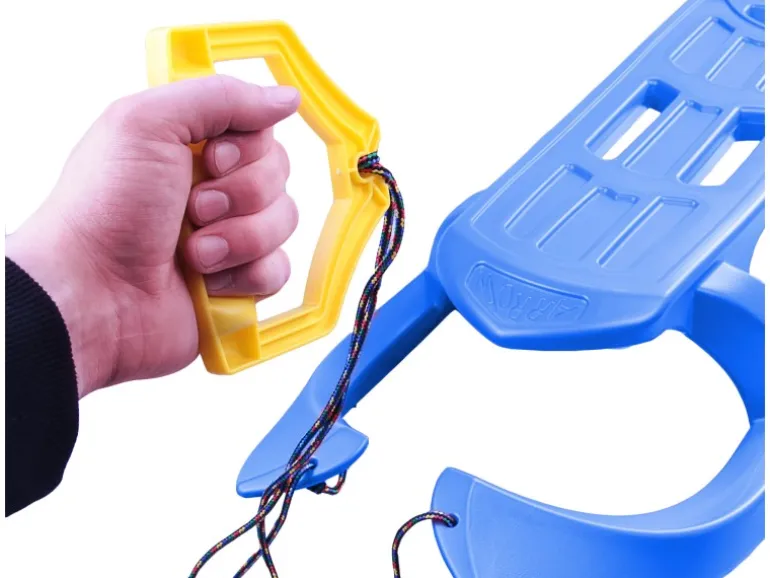 Ondis24 Kinderschlitten Rennrodel Bob Arrow mit Metallkufen Blau Schlitten