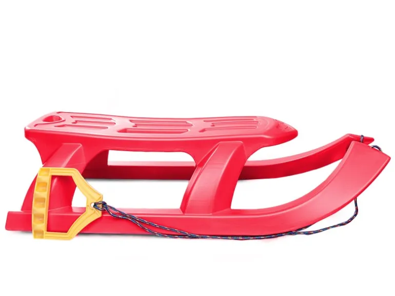 Ondis24 Kinderschlitten Rennrodel Bob Arrow mit Metallkufen Rot Schlitten