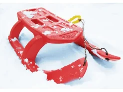 Ondis24 Kinderschlitten Rennrodel Bob Arrow mit Metallkufen Rot Schlitten