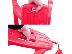 Ondis24 Kinderschlitten Rennrodel Bob Arrow mit Metallkufen Rot Schlitten