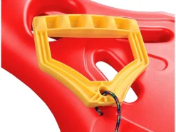 Ondis24 Schlitten Rennrodel Bob Seelöwe mit Metallkufen Rot