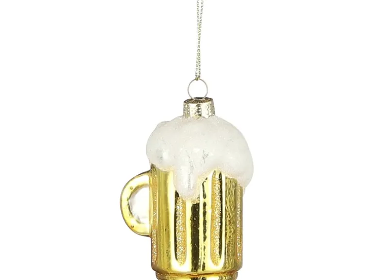 Ornament Bier Gold 5,5 x 4,5 x 7,5 cm