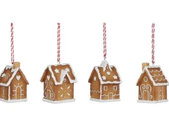 Ornament Haus Braun 4,5 x 4,5 x 7 cm