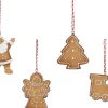 Ornament Lebkuchen Christmas Braun 6 x 7,5 cm