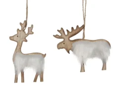 Ornament Rentier Weiß 11 x 1 x 12 cm