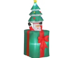 Outsunny Aufblasbar Weihnachtsdeko Polyester 80L x 67B x 160-213H cm