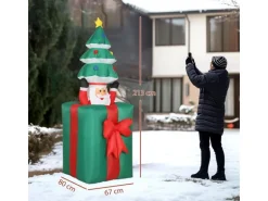 Outsunny Aufblasbar Weihnachtsdeko Polyester 80L x 67B x 160-213H cm