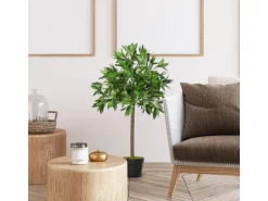 Outsunny Künstliche Pflanze Kunststoff Zement  Ø16 x 90H cm