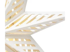 Papierstern mit LEDs 45 cm x 45 cm x 17 cm Weiß