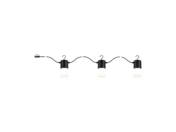 Paulmann LED-Lichterkette Plug & Shine Tubs IP44 3000 K 3 x 2 W Anthrazit