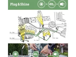 Paulmann LED-Lichterkette Plug & Shine Tubs IP44 3000 K 3 x 2 W Anthrazit