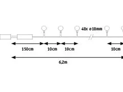 Paulmann LED-Lichterkette Plug & Shine 5 m Warmweiß IP44 3000 K Schwarz