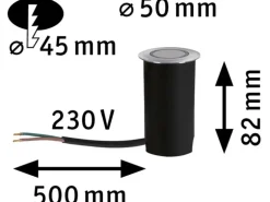Paulmann LED-Outdoor-Bodeneinbaustrahler Deko rund 230 V Insektenfreundlich