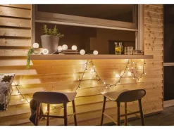 Paulmann Outdoor Lichterkette Mobile Lampion Weiß IP44