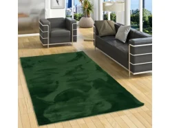 Pergamon Luxus Super Soft Fellteppich Plush Tannengrün 140x180cm