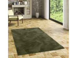 Pergamon Luxus Super Soft Fellteppich Pearl Tannengrün 120x170cm