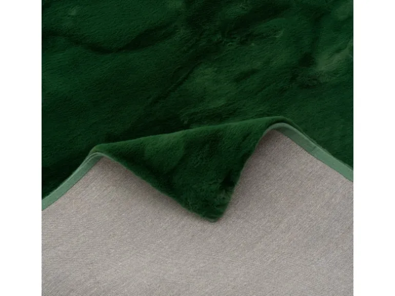 Pergamon Luxus Super Soft Fellteppich Plush Tannengrün 60x90cm