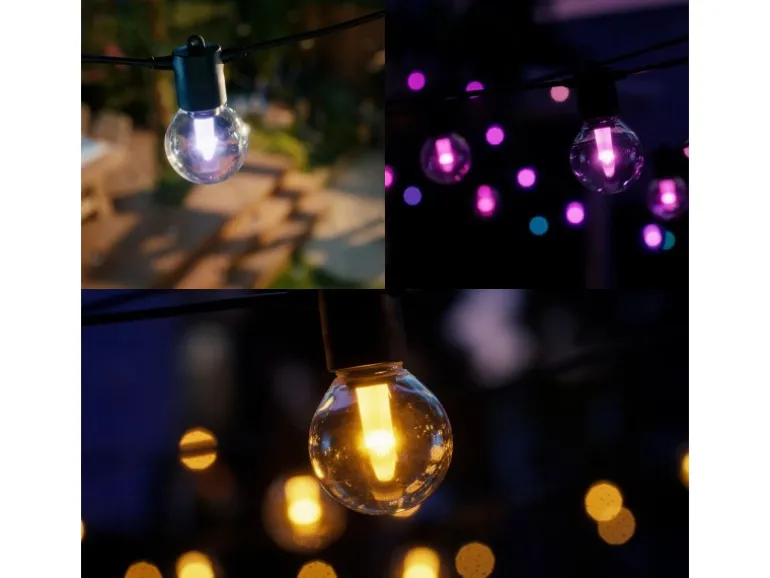 Philips Hue Smart-Outdoor-LED-Lichterkette Festavia Globe 30 Lampen 21 m