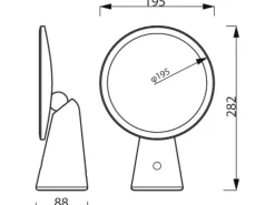 Philips Tischleuchte Mirror mit Spiegel 4,5 W 3000-5000 K 120 lm  Weiß