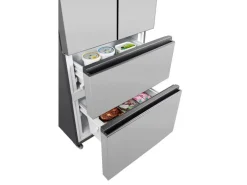 PKM Kühl-Gefrierkombination French-Door FD403ENFDIX Silber