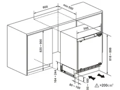 PKM Unterbau-Kühlschrank KS117UBE Weiß