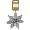 Poinsettia-Blüte Kunststoff Silber