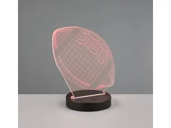 Reality LED Tischleuchte Football 21,5 cm x 17 cm x 12 cm Schwarz Matt