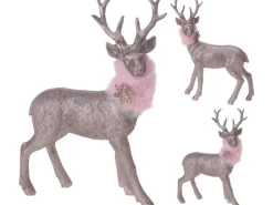 Rentier stehend Polyresin 21 cm 2fach-sortiert