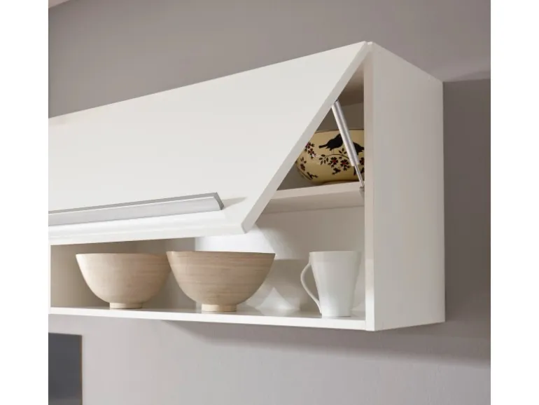 Respekta Inselküche Gabriel 320 cm Weiß Hochglanz