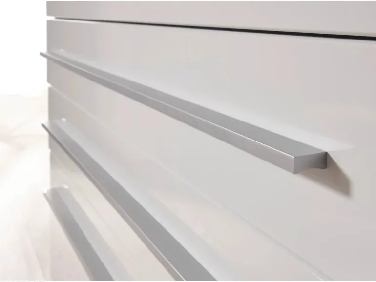 Respekta Inselküche Gabriel 320 cm Weiß Hochglanz