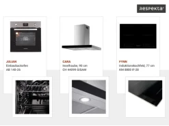 Respekta Inselküche Gabriel 320 cm Weiß Hochglanz