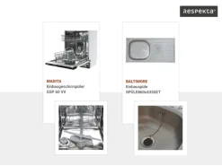 Respekta Küchenblock Hilde 310 cm mit Kücheninsel Weiß