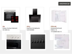 Respekta Küchenblock Malia mit E-Geräten 310 cm Beton Fronten